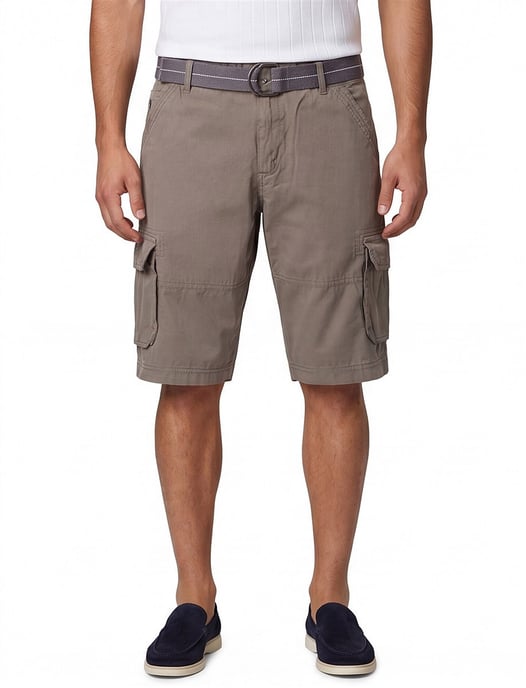 Cargo shorts Casa Moda khaki stoffen riem - Image 1