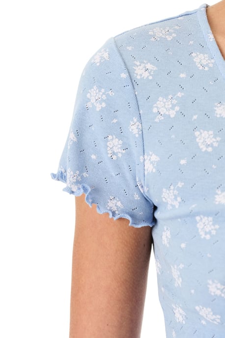 Coralie Pointel Crunchy Bloemenpatroon Korte Mouwen Shorts Pyjama Set - Image 3