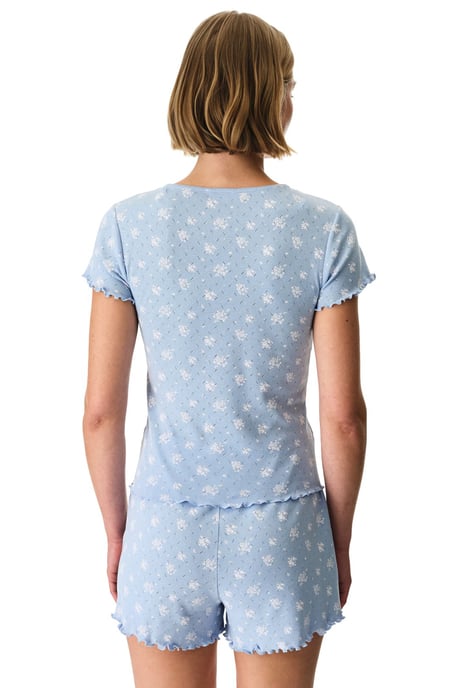 Coralie Pointel Crunchy Bloemenpatroon Korte Mouwen Shorts Pyjama Set - Image 5