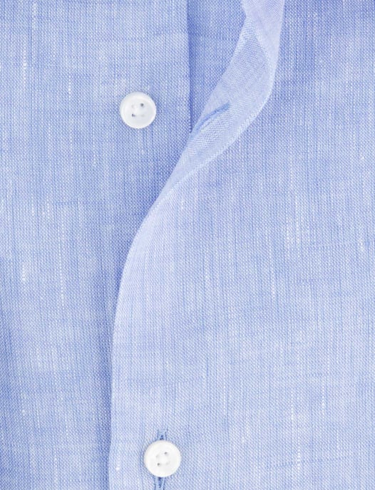 BOSS overhemd lichtblauw Slim Fit Pure Linen linnen - Image 4