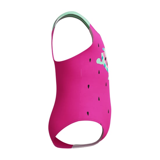 Speedo Eendelig zwempak voor meisjes met watermeloenmotief (Roze/Groen) - Image 3