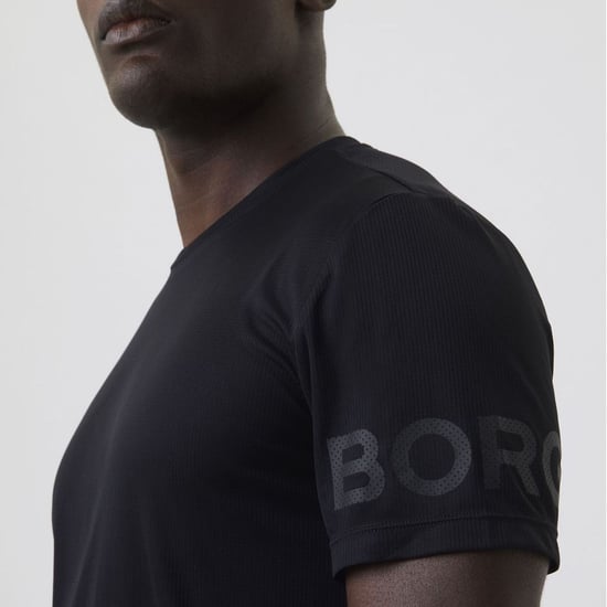 Björn Borg - Heren Licht Korte Mouwen Trainings T-Shirt - Zwart - Image 4