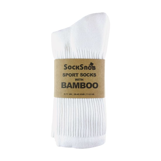 6 paar sportsokken van bamboe/biologisch katoen - Wit - Image 2