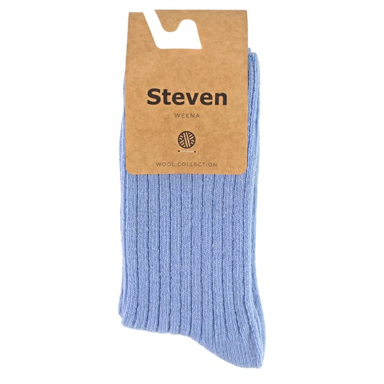 Steven - 1 Paar Dames Wol Jurk Sokken - Thermische Gebreide Sokken voor Winter - Blauw - Image 2