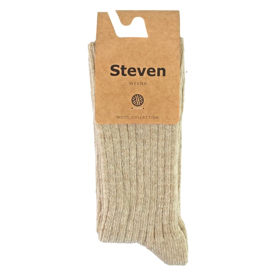 Steven - 1 Paar Dames Wol Jurk Sokken - Thermische Gebreide Sokken voor Winter - Beige - Image 2