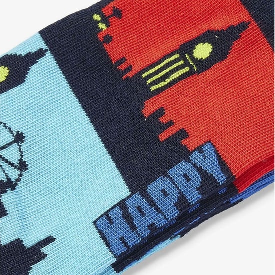 London Landmark Sokken | Happy Socks | Verjaardagscadeau Sokken - Blauw - Image 4
