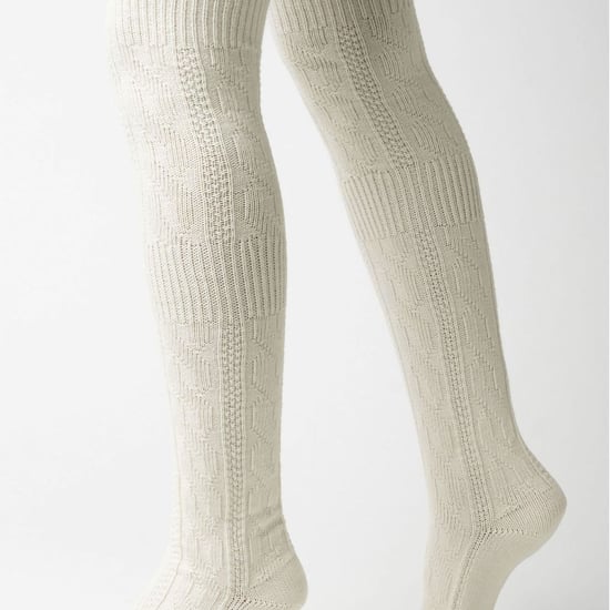 Steven - Dames 1 Paar Over De Knie Wol Sokken | Winter Warme Lange Sokken - Ecru - Image 3