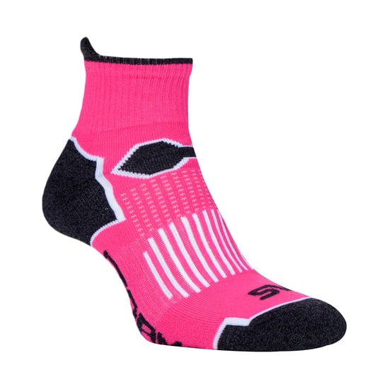 Set van 6 sportsokken voor enkels voor dames met ondersteuning van de voetboog - Roze - Image 3