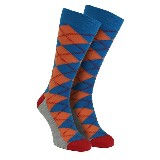 HS by Happy Socks - Heren 3-Pack Klassieke Structuur Kousen - Target (Blauw) - Image 5