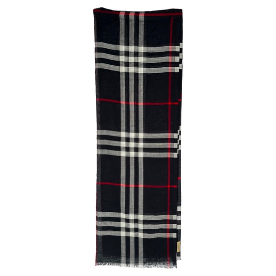Burberry geruite sjaal met franjes in veelkleurige wol - Image 1