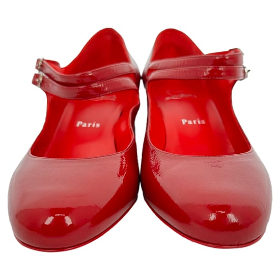 Christian Louboutin Miss Jane 55 Mary Jane pumps in rood lakleer - Image 2
