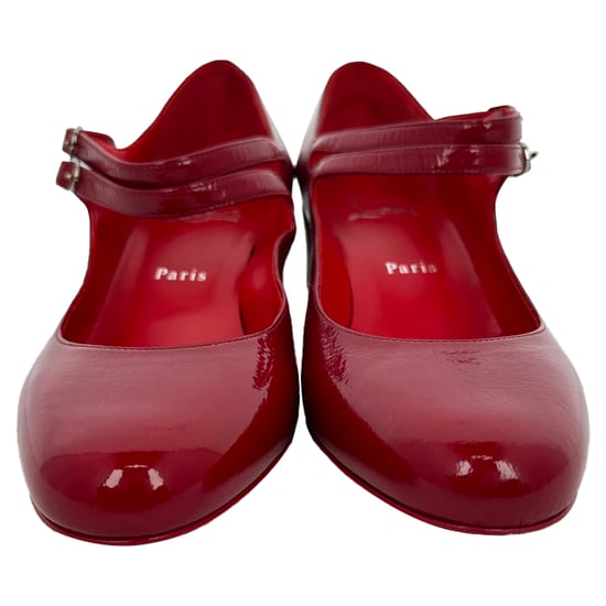 Christian Louboutin Miss Jane 55 Mary Jane pumps in rood lakleer - Image 3
