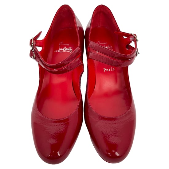 Christian Louboutin Miss Jane 55 Mary Jane pumps in rood lakleer - Image 5