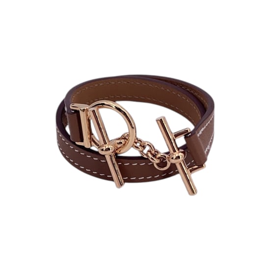 Hermes leren armband Croisière Double Tour - Image 1