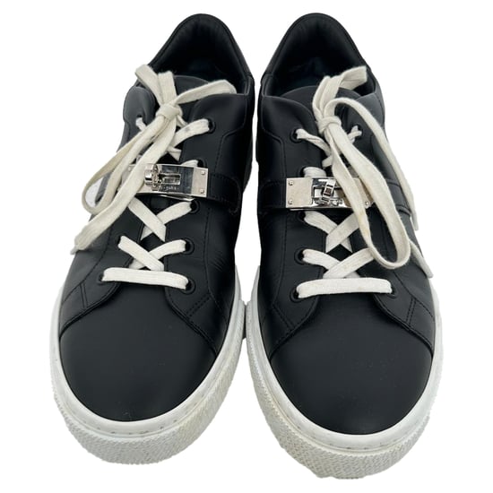 Hermès Day lage sneakers in zwart kalfsleer - Image 5