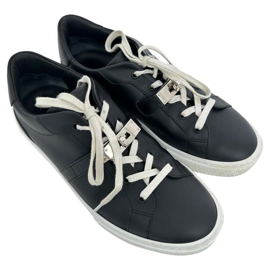 Hermès Day lage sneakers in zwart kalfsleer - Image 6