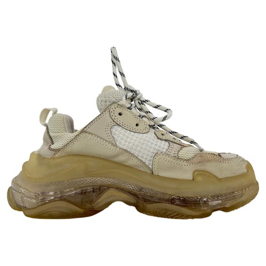 Balenciaga Triple S sneakers met transparante zool in beige polyester - Image 1