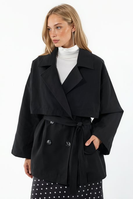 Dubbelzijdige Ceintuur Trenchcoat - Image 1