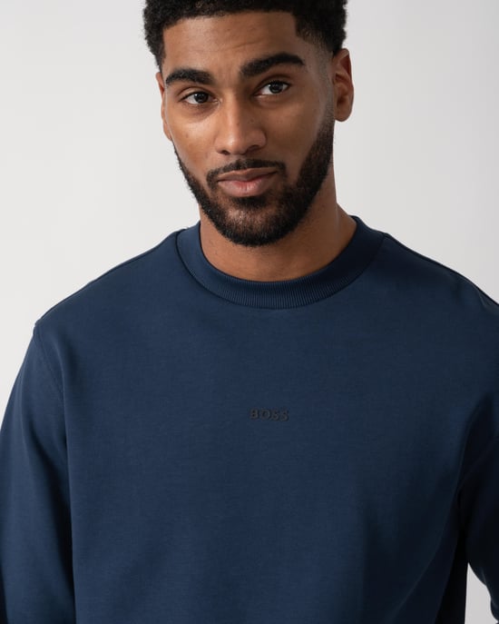 Hugo Boss blauw katoenen heren sweatshirt - Image 3