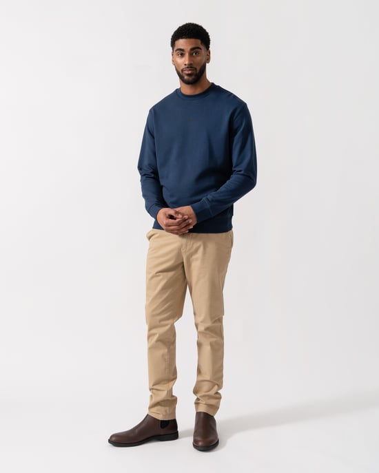 Hugo Boss blauw katoenen heren sweatshirt - Image 4