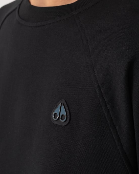 Ontspannen Pasvorm Lange Mouw Logo Detail Sweatshirt in Zwart - Image 3