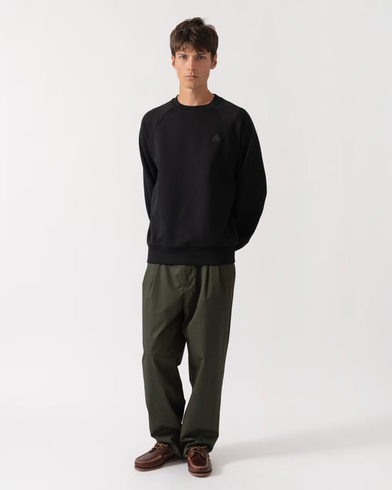 Ontspannen Pasvorm Lange Mouw Logo Detail Sweatshirt in Zwart - Image 4