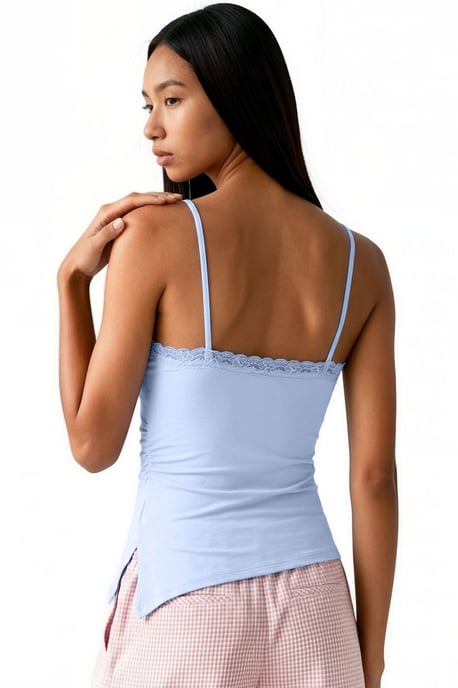 Aansluitend Gevoerd Camisole Top Met Borduursel - Image 2
