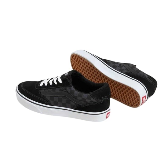 Vans Lage herensneakers van suède met ruitjespatroon uit Brooklyn (Zwart) - Image 3