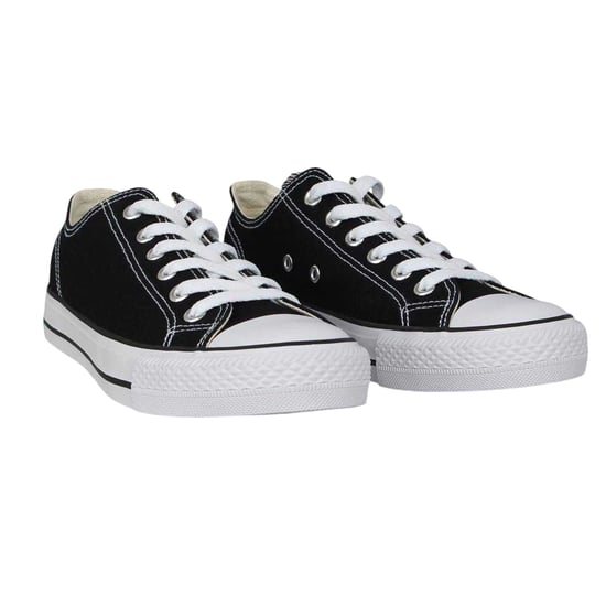 SoulCal Canvas platte sneakers voor dames (Zwart, Wit) - Image 5