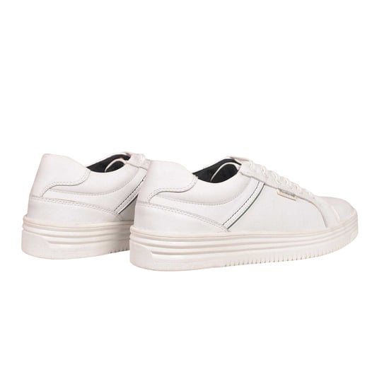 Firetrap Heren Wolf leren sportschoenen met demping (Wit) - Image 2
