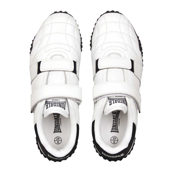 Lonsdale Leren sportschoenen voor heren van Fulham (Wit, Marine) - Image 4