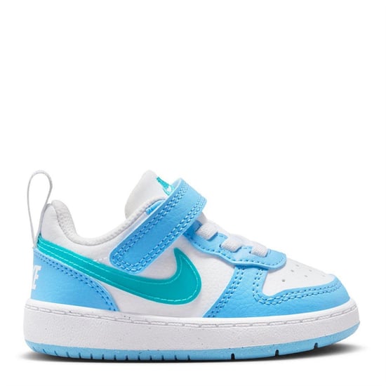 Nike Borough leren sportschoenen voor kinderen/jongeren (Wit/blauw) - Image 1