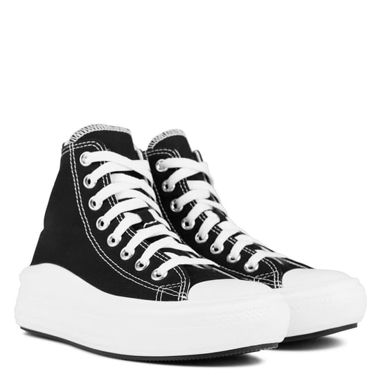 Converse Chuck Taylor canvas platform hoge sneakers voor dames (Zwart, Wit) - Image 3