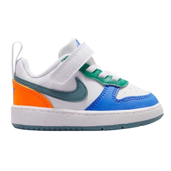 Nike Borough leren sportschoenen voor kinderen/jongeren (Wit/blauw/oranje) - Image 1