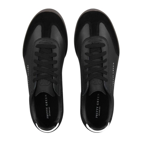 Pretty Green Leren sportschoenen voor heren van Moorgate (Zwart) - Image 3