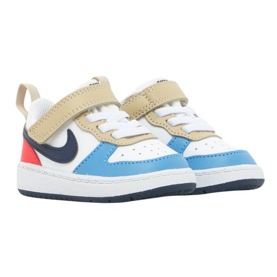 Nike Borough leren sportschoenen voor kinderen/jongeren (Wit/blauw/rood) - Image 4