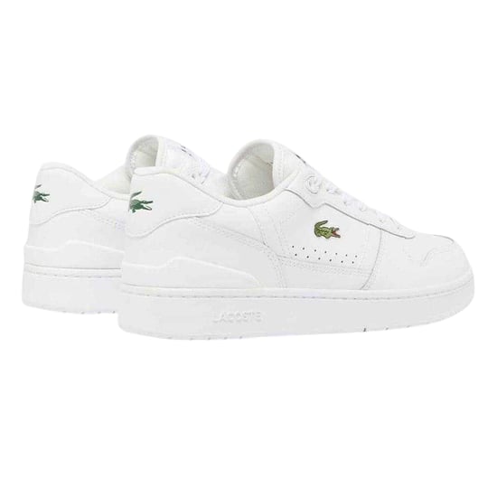 Lacoste Leren platte sneakers voor heren met T-clip (Wit) - Image 4