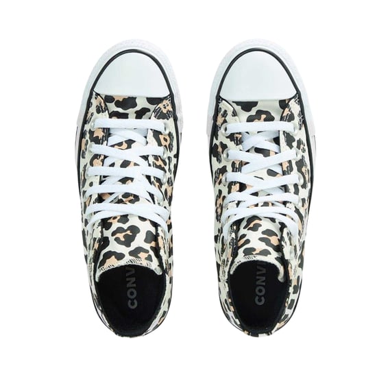 Converse Klassieke hoge platte sneakers met luipaardprint voor dames (Luipaard) - Image 3