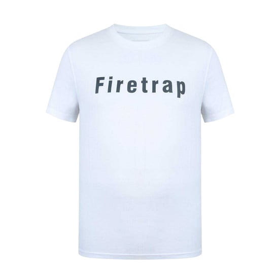 Firetrap Heren T-shirt katoen met logo (Wit) - Image 1