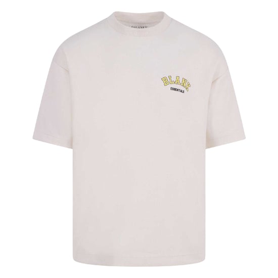 Blank Essentials Oversized T-shirt voor heren (College-stijl) (Bone) - Image 1