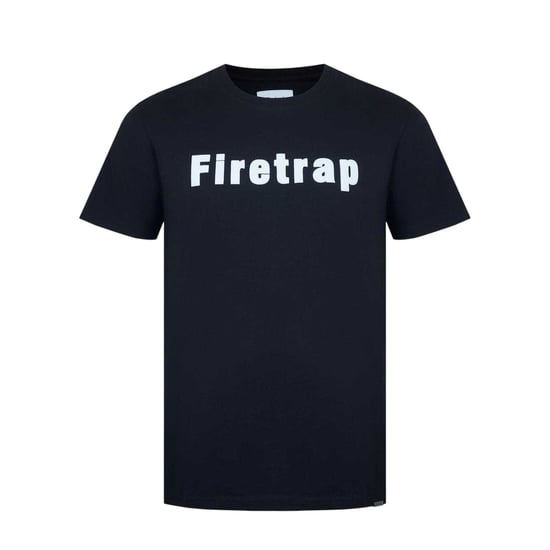 Firetrap Heren T-shirt katoen met logo (Zwart) - Image 1
