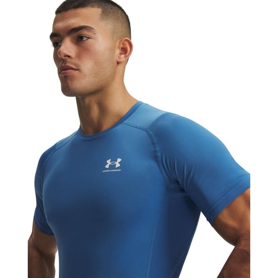 Under Armour Heren HeatGear Training T-shirt (Blauw/Wit) - Image 3