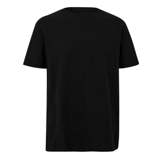 Armani Exchange Heren Textured Crew Neck Regular T-shirt (Zwart) - Image 2