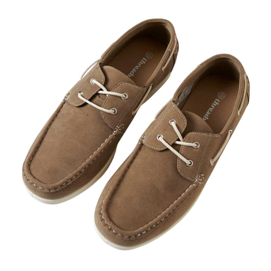 Threadbare Amis suède mocassin-bootschoenen voor heren (Steen) - Image 3