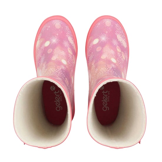 Gelert Waterdichte Wellington-laarzen voor kinderen met marmermotief (Roze) - Image 3