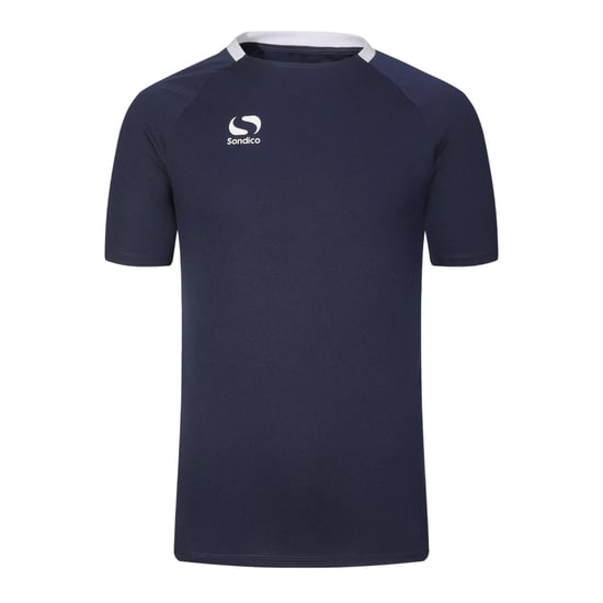 Sondico Herenvoetbalshirt van polyester uit de Fundamental-collectie (Marine, Wit) - Image 1