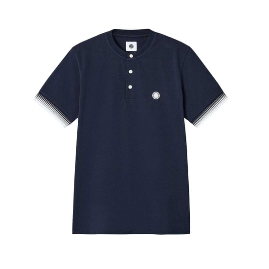 Pretty Green Henley-T-shirt voor heren, reguliere pasvorm (Marine) - Image 1