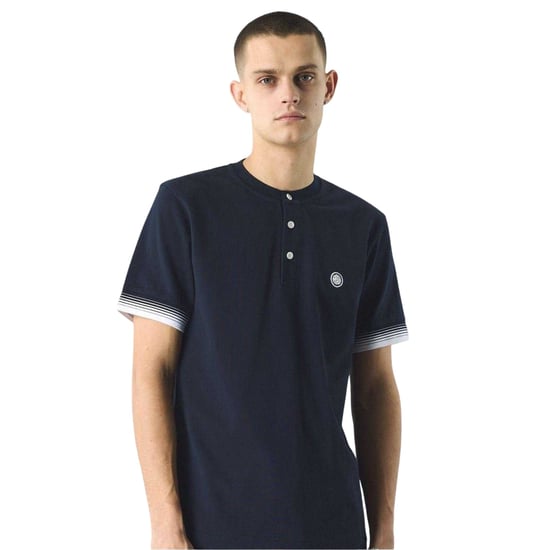 Pretty Green Henley-T-shirt voor heren, reguliere pasvorm (Marine) - Image 3