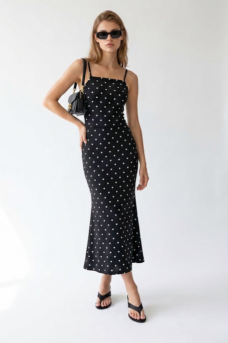 Dames Hoge Taille Pantalon met Pois Twee-Piece Coord - Image 4