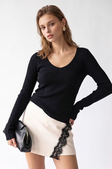 Dames Viscose Mix Cashmere Trui - Image 1